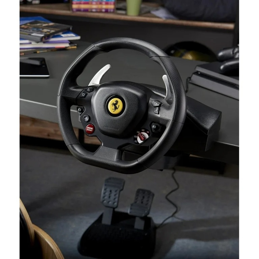 Ferrari Black and Silver Gaming Wheel